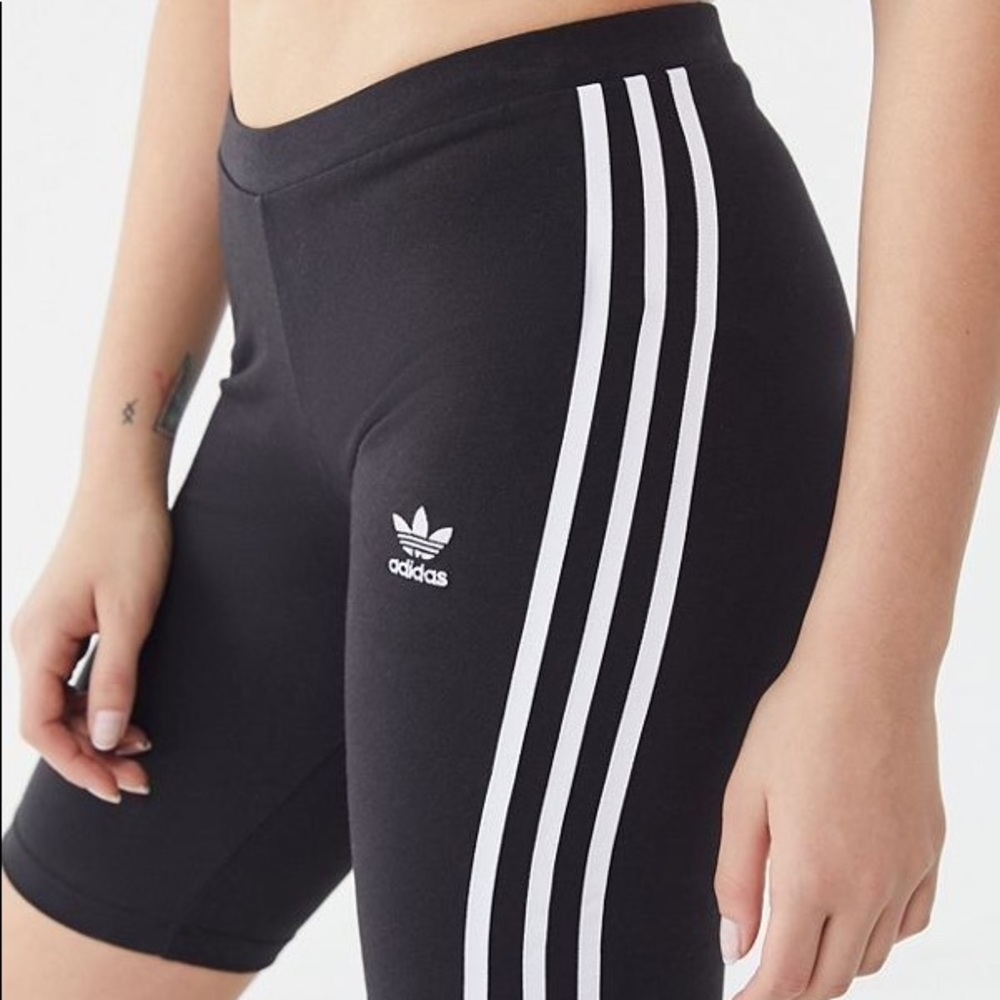 Adidas black striped Bike Shorts